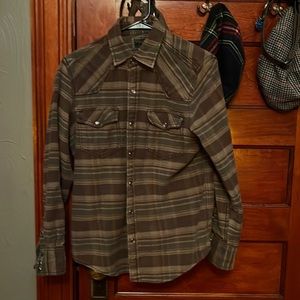 Converse One Star Pearlsnap Western flannel shirt. Size Small